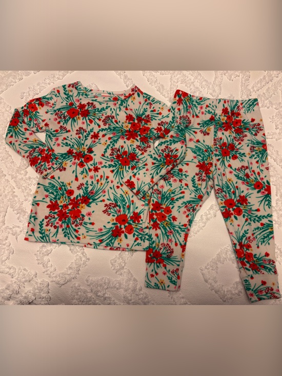 Cat & Jack Other - Cat & Jack Floral Print White & Red Pajamas, Twin Set Available